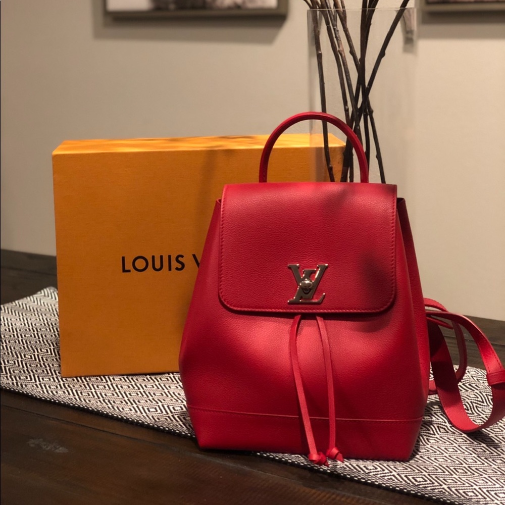 Louis Vuitton lockme backpack in Ruby